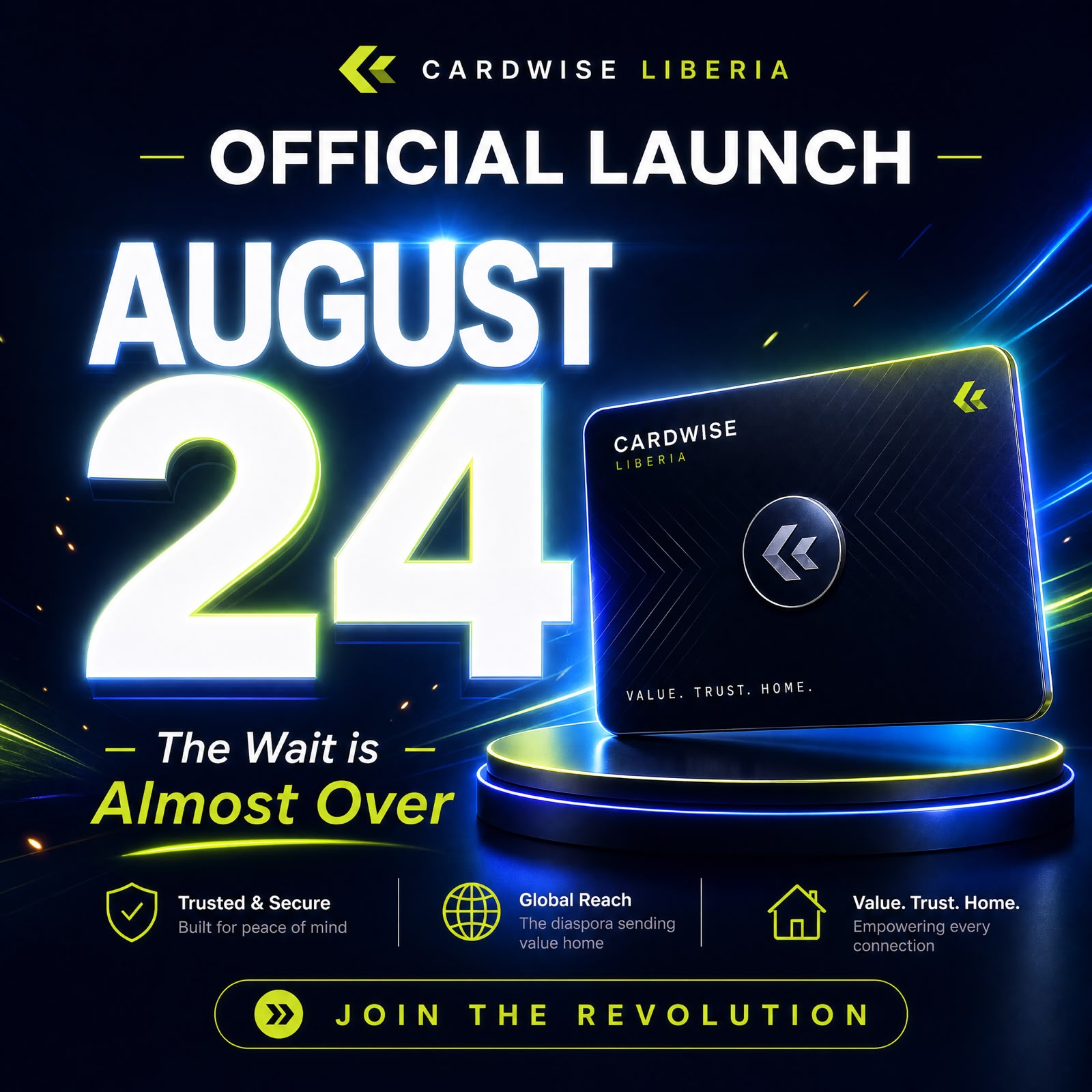 Official Launch — August 24. The wait is almost over.